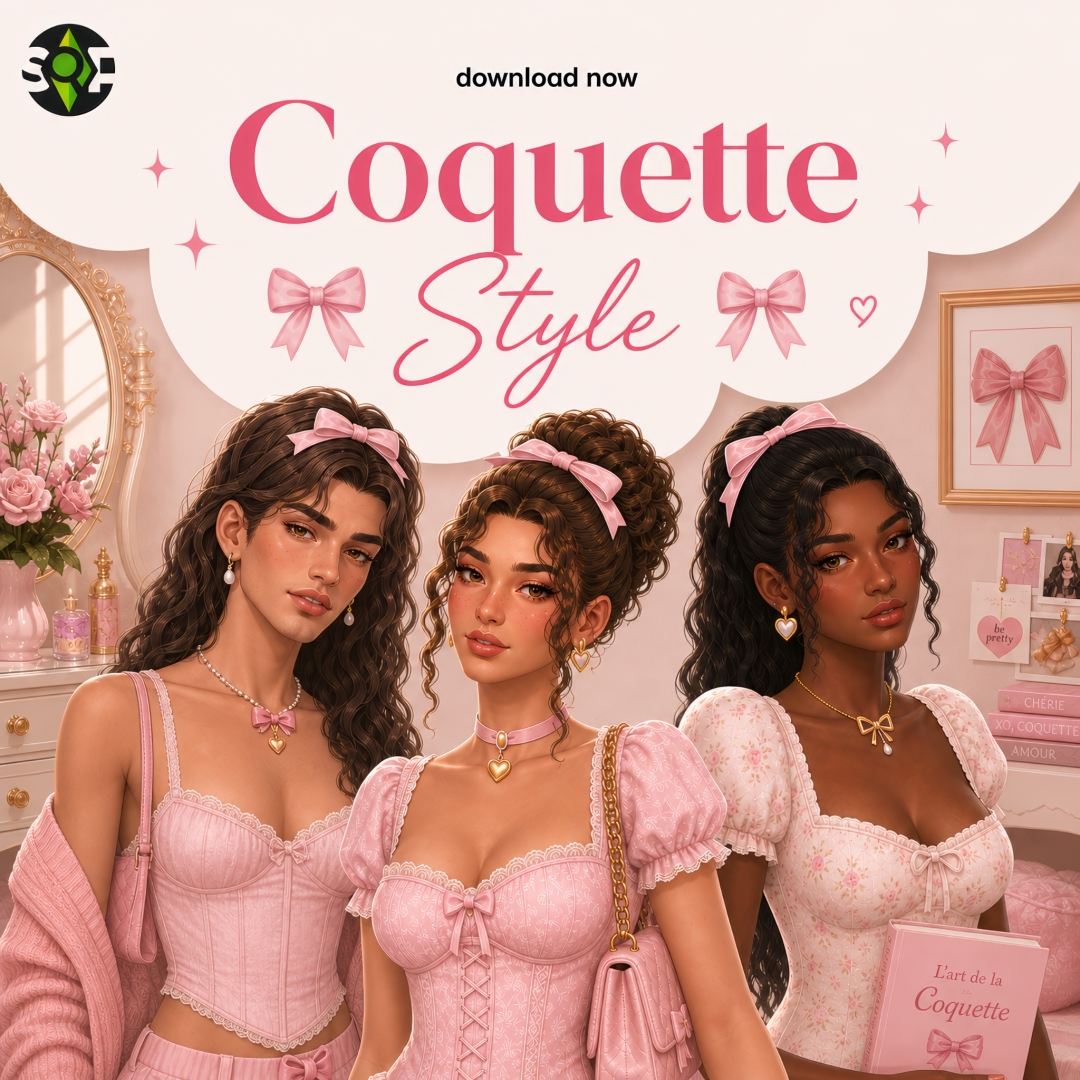 Sims 4 Coquette Style CC