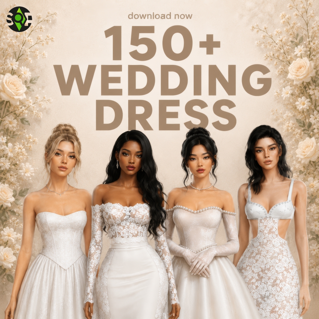 150+ Sims 4 Wedding Dress