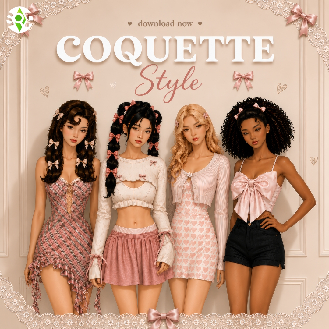 Sims 4 Coquette Style CC