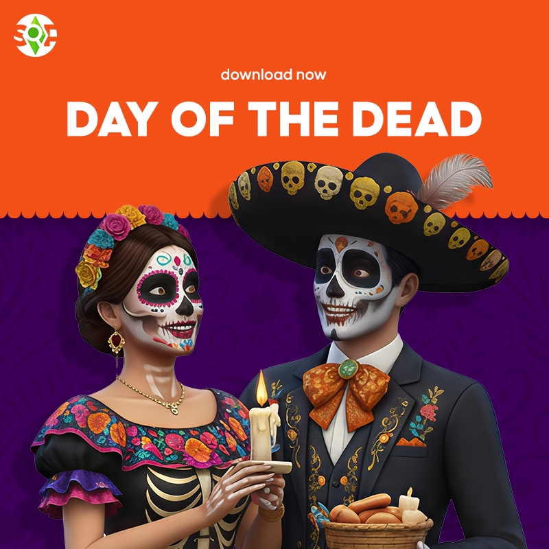 Sims 4 Day of the Dead CC