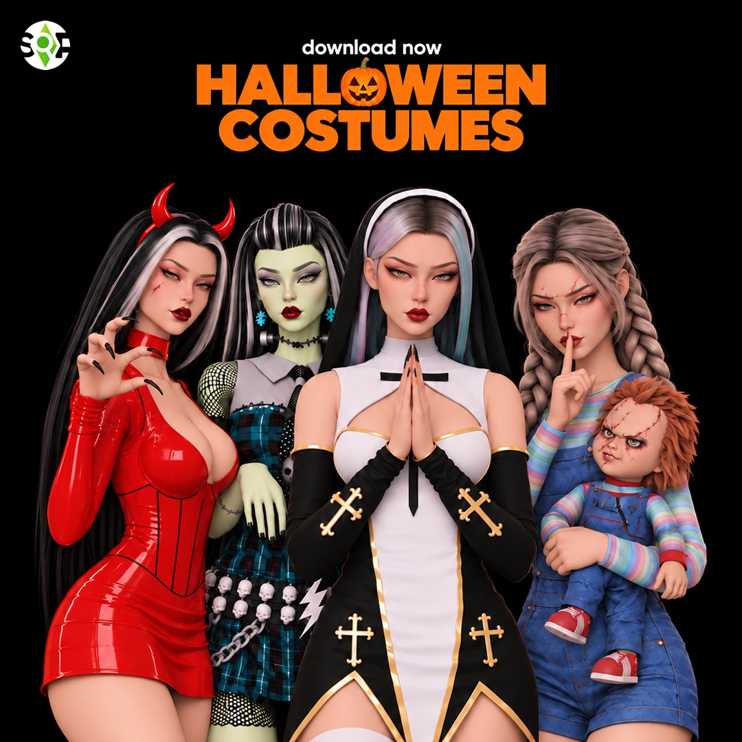 Sims 4 Halloween Costumes CC